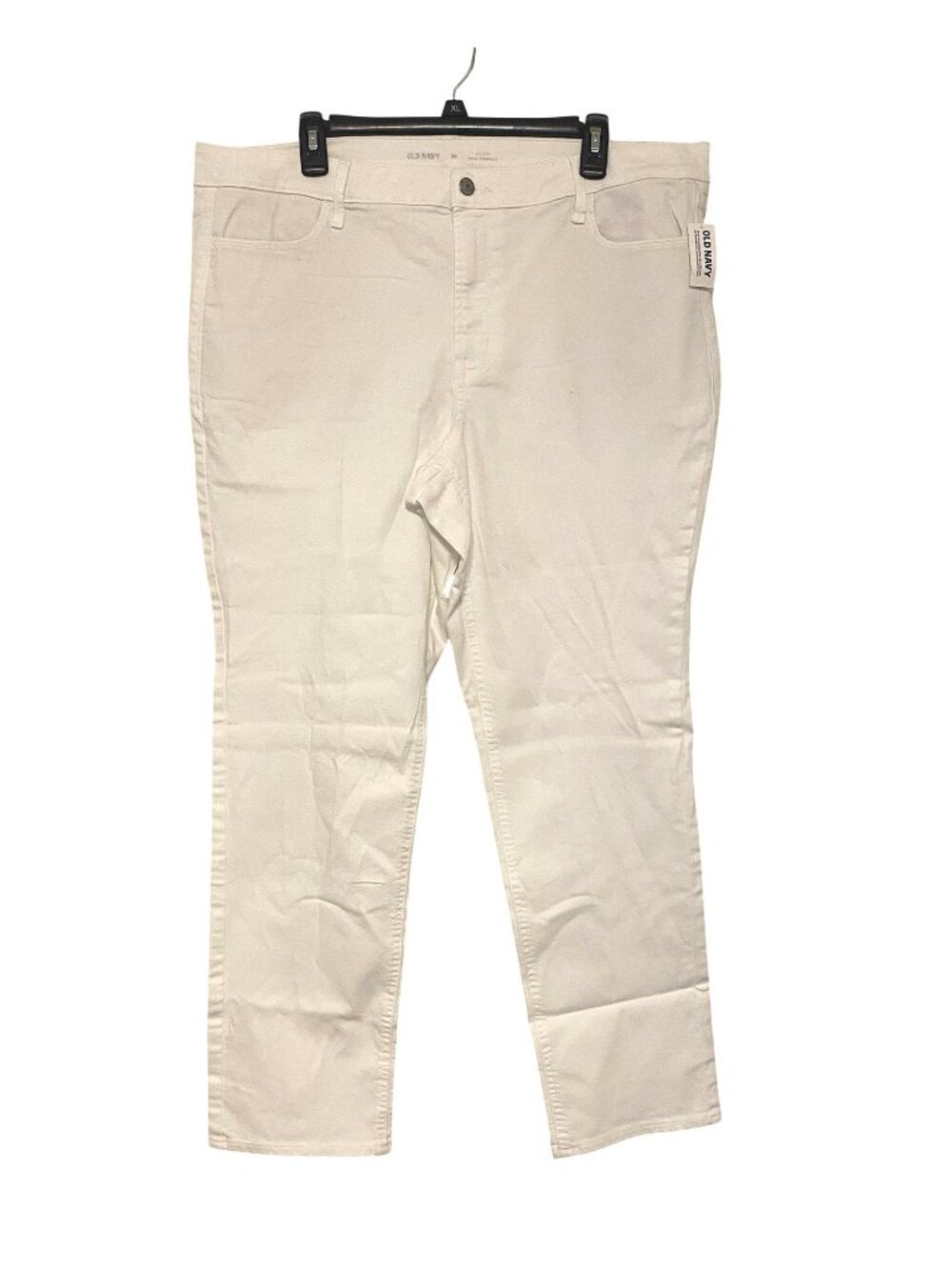 New NWT Old Navy White Wash High Rise Wow Straight Leg Jeans Size 20 29" Inseam